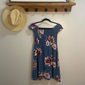 Gypsies & Moondust Blue Floral Dress Size Medium